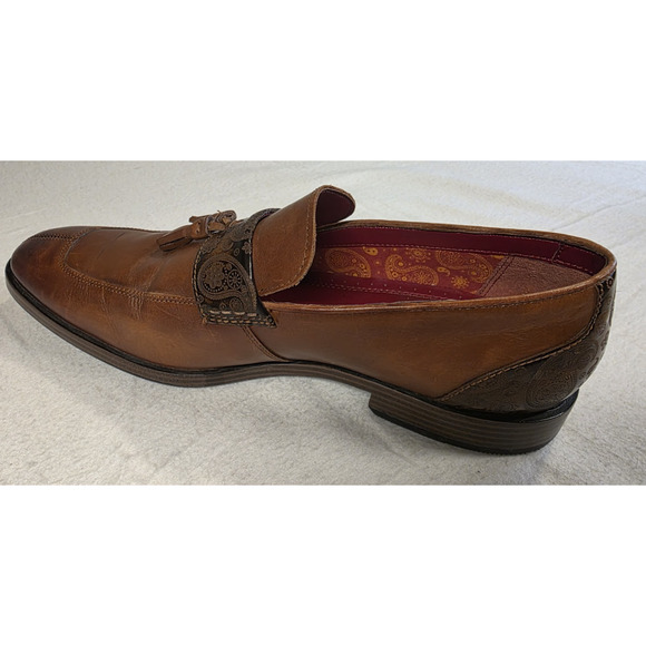 Stacy Adams Quinby Mock Toe Brown Leather Shoes‎ Size 11 Mens Paisley main image 7